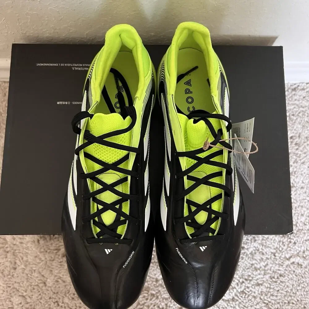Adidas Copa Pure 3 Elite FG Black White Green Soccer Cleat JH6304 Men Size 9
